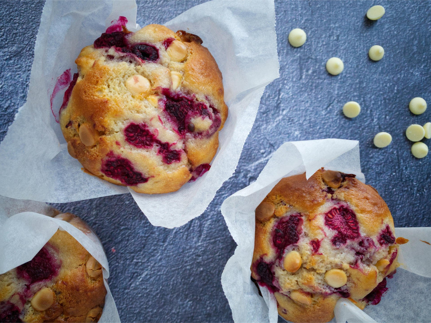 Raspberry White Chocolate Muffins